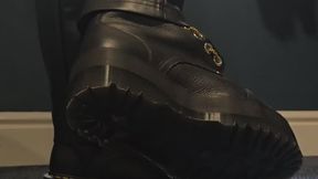 Primey's Doc Martens Sinclair Hi Max - Leather Trousers, Shoeplay, and Crushing Converse