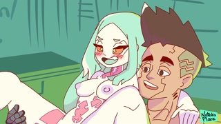 Rebecca from Cyberpunk adult parody animation