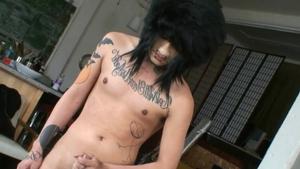 AlternaDudes - Nailed rough next to piercing latino goth