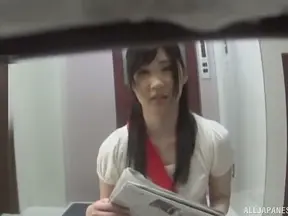 Naughty Hallway Quickie: Saitou Miyu's Steamy Dick-Sucking Encounter