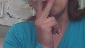 Pink Lipstick Smoking Mood