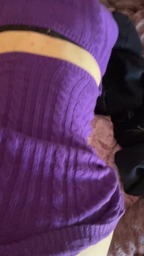 Having Sex with a Beauty in a Purple Dress
