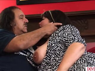 Breasty oriental mother i'd like to fuck Kelly Shibari is giving an grandpapa oral-sex.The dude sucks her large titties whilst fingering her hirsute snatch then licks and screw her hard.