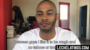 LecheLatinos.com - Straight jock's raw, hardcore threesome POV fuck for cash