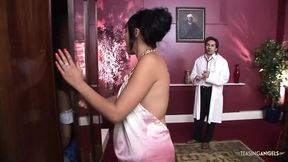 Only a hardcore fuck with an extra large dick can please this horny busty blonde