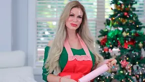 Gorgeous baker offers her pussy as special holiday gift while cookies bake in oven