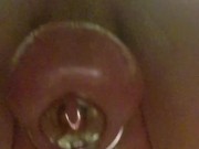 Bi Caged Sissy Balls Deep Anal Fucking Machine with Mr Hankey Toys Beowulf