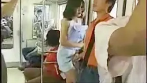 Sexy Japanese Beauty Rides Takes It Deep on Public Transit
