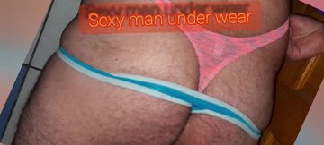 Nice masturbation using blue thong