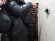 Pissing my Puffy Jacket Nylon