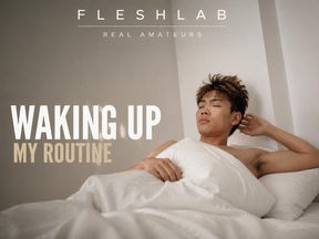 WAKING UP MY ROUTINE: Filipino Twink Wakes Hard in Shower, Soaps Hairy Cock, Eats His Own Cum