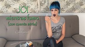 JOI mientras fumo con cuenta atras