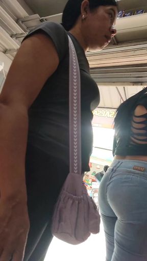 Asian woman in public