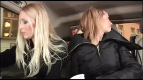 Babes picking up guys to fuck them in a car