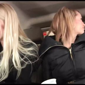 Babes picking up guys to fuck them in a car