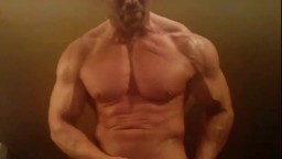 Mature Muscle Jering and Talking