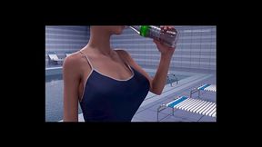 3D Hot Asian POV Breast Expansion Big Tits w/ Sound added