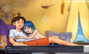 Summertime saga part 65 - innocent classmate jerk my cock ( French sub )