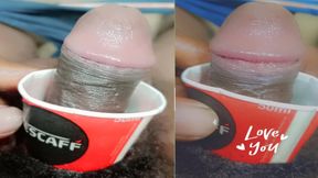 Fun in pussy fucking with fast time tea cup