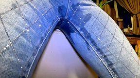 shiny jeans milf roleplay. cameltoe, deepthroat, doggy and wet squirt apology