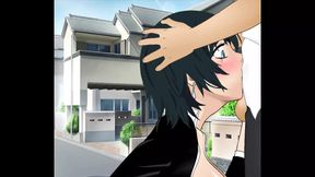 Himeno Tied up on a Street Pole for Submissive Sloppy Throatfucking