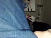 Trap Plays and Cums in Her Pants