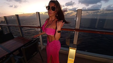 Pink Dress fuck on a cruise ship