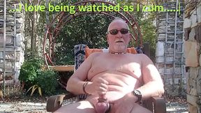 PoundinMyCock4U masturbates in front of 3 other guys at Nudist Campground