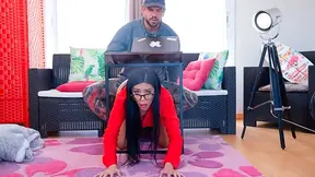 Caught sneaking around with gifts so now she's his fucking toy whenever he wants