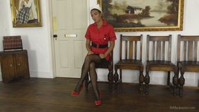 Matron Forrest; Jerk Off & Cum On Her Sheer Stockings (4K)