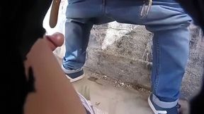 Bareback Daddy on a Bridge