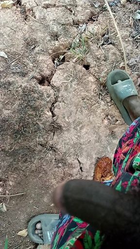 African Boy Masturbating Inside the Bush