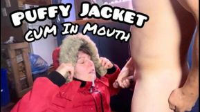 Puffy Jacket Blowjob &amp; Cumshot in Mouth