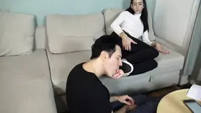 Jasmine's feet tormented by sneakers and socks