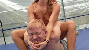 Wrestling in my Bra and Underwear for Breakfast - Ariel LA Framboise vs Duncan (IN HIGH DEFINITION)