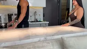 Mature babe rides the enormous dick of her trainer with her perfect box, Big jugs bouncing on a big dick