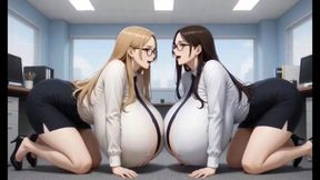 Boobs Office Lesbians, Ai Animation