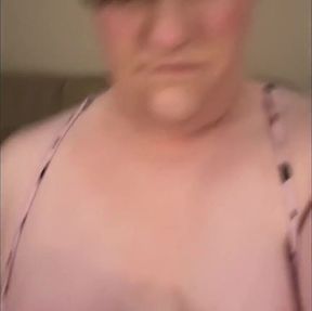 T girl dancing ends with loud moaning orgasm after masturbating tiny tits
