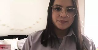 Beautiful Latina Comes to My Apartment to Give Me Security and We End up Fucking