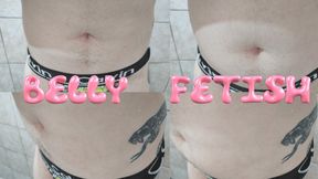 Inflating my hairy belly