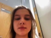 First time public Masturbate close up