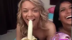 Tabitha with two Chicks Blowjob Lesson