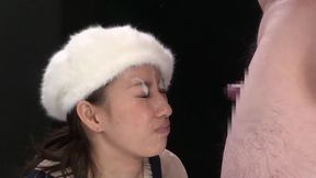 A begging Brunette gets her mouth filled in HD