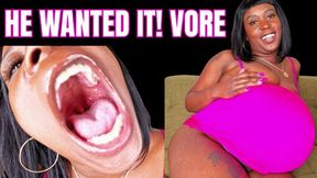 So You Wanna Be Vored - A same size vore scene featuring: mouth fetish, big belly, bloated belly, digestion, and toilet fetish - 720 MP4