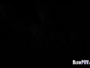 Slut gives a sloppy bj