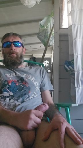 Smoking Fetish Masturbation at the Allotment