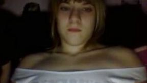 This teen is new to camming and she is a bit shy to show her tits fully