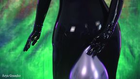 Air balloon fetish video rubber POV