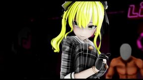 hoshimachi suisei sex and undress dance hololive hentai apple pie big boobs mmd 3d blonde hair
