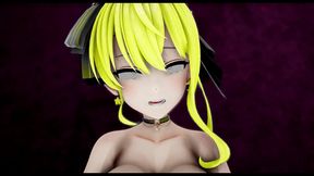 hoshimachi suisei sex and undress dance hololive hentai apple pie big boobs mmd 3d blonde hair